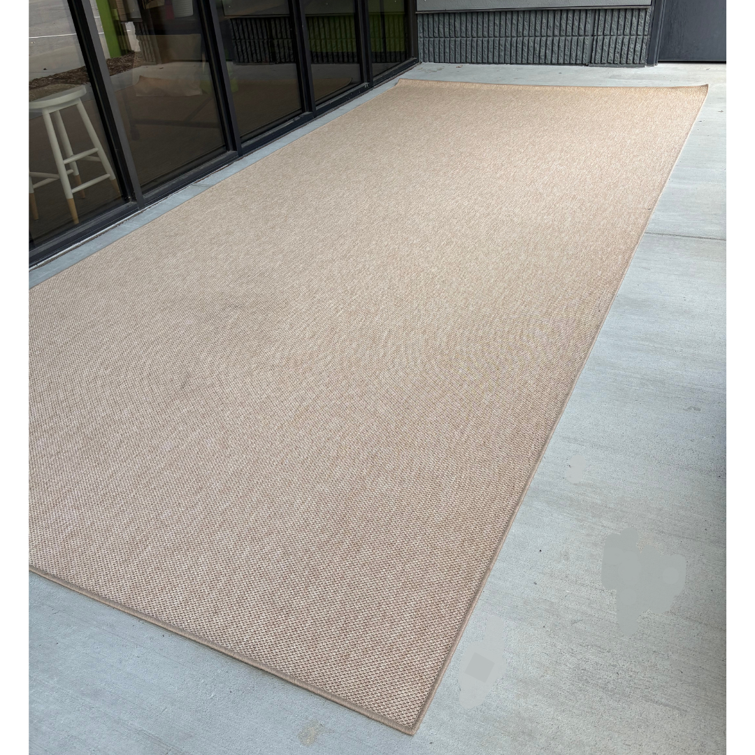 "Antigua Dune" Polypropylene Bound Rug - 7.9" x 16.9"