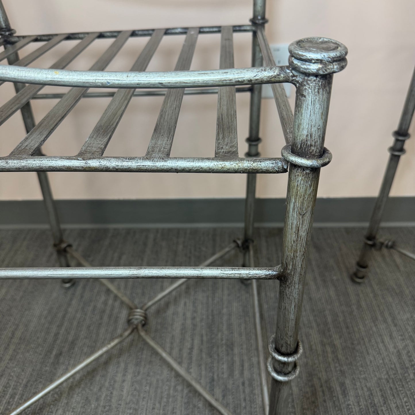 Pair of Metal Counter Stools