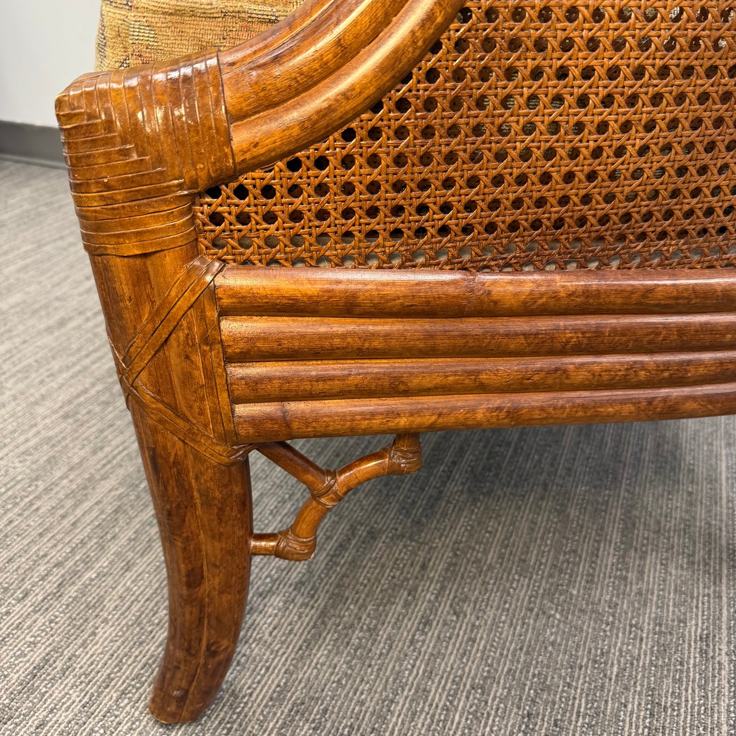 Vintage Venture Excursion Double Cane Wingback Chair