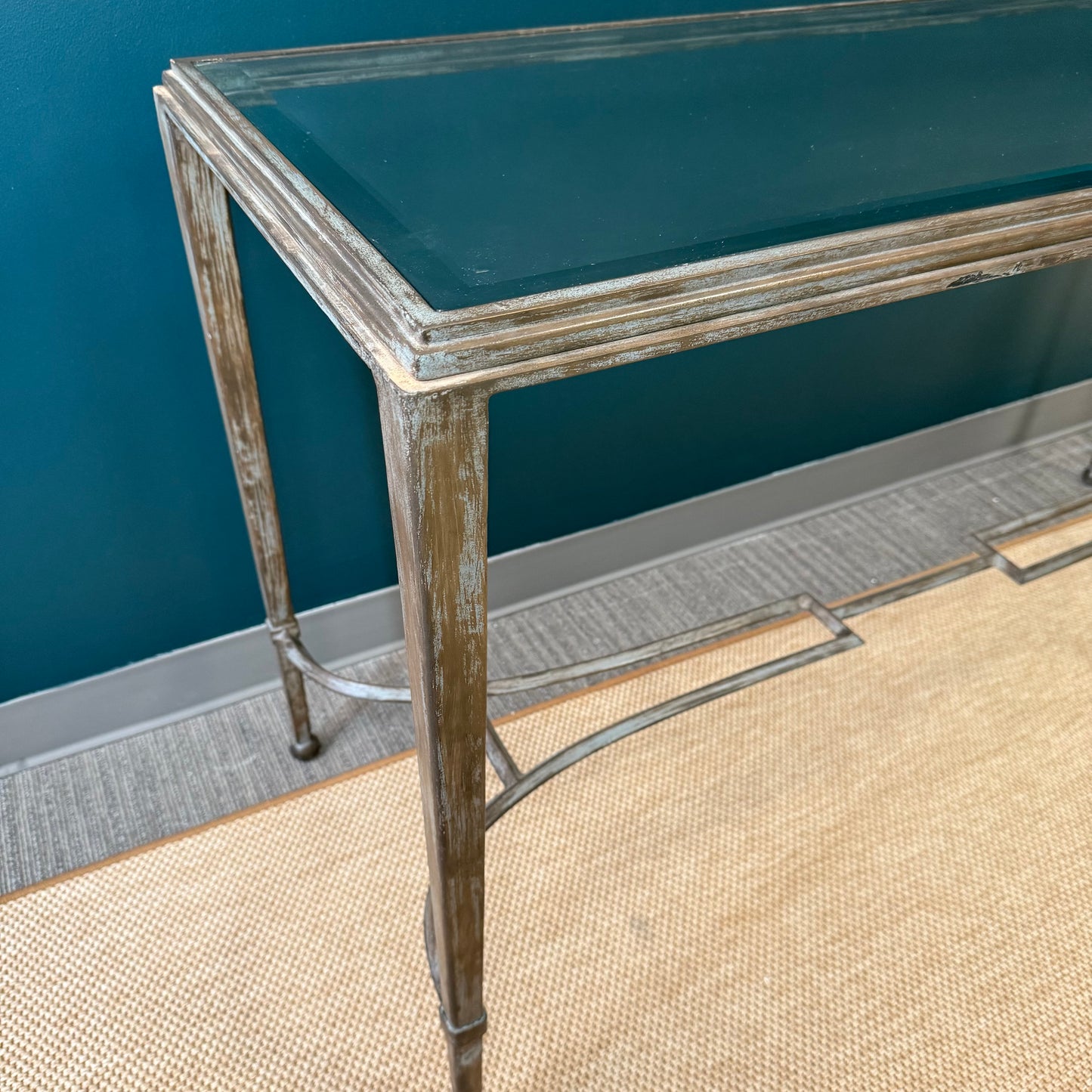 Iron + Glass Console Table