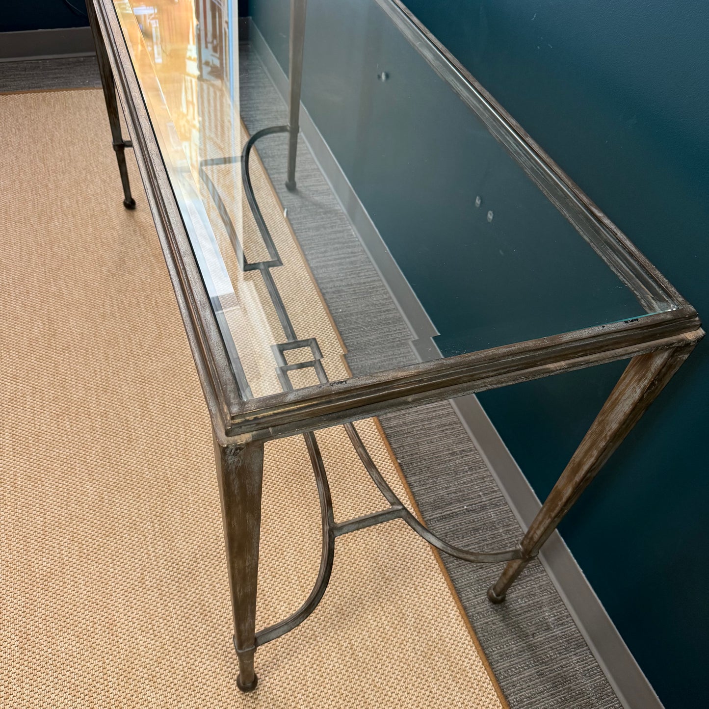 Iron + Glass Console Table