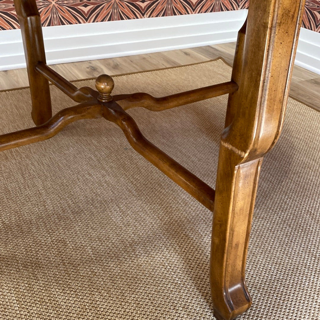 Midcentury Modern Round Burlwood Table