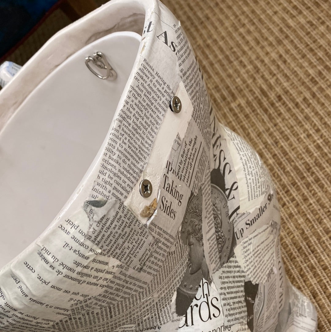 Newsprint Horsehead Planter