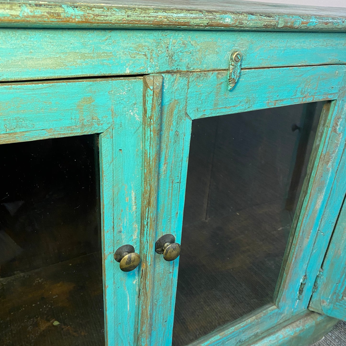 Vintage Distressed Wood Cabinet