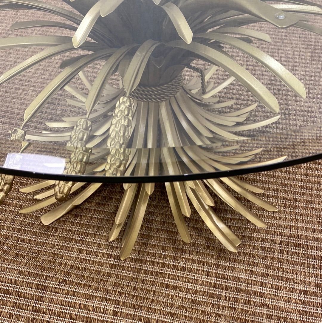 Eichholtz Bonheur Gold Sheaf of Wheat Coffee Table MSRP3855