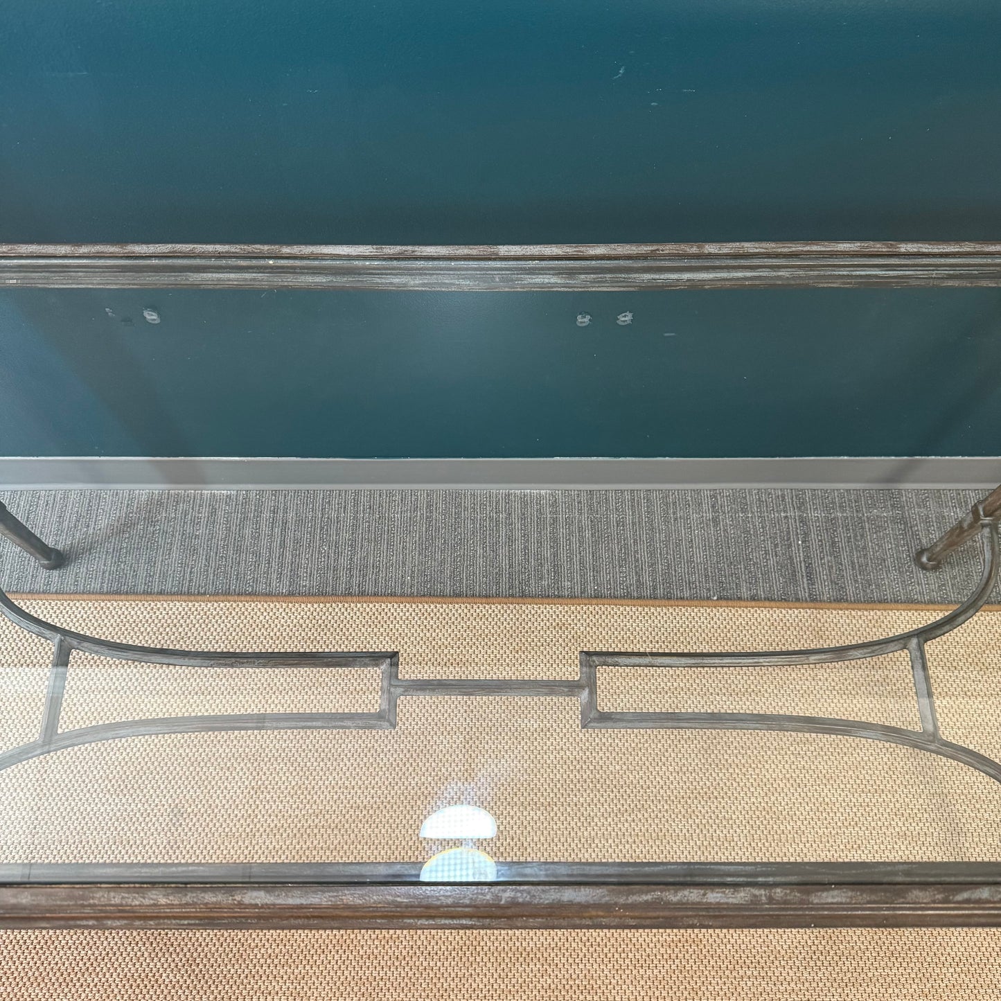 Iron + Glass Console Table