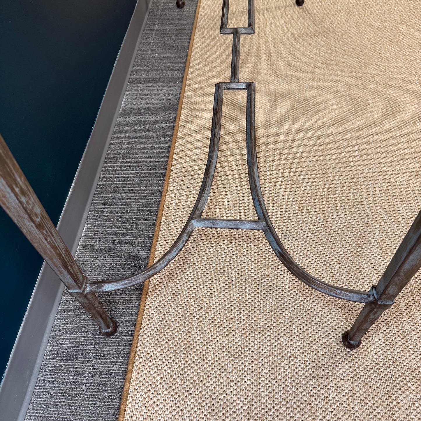 Iron + Glass Console Table
