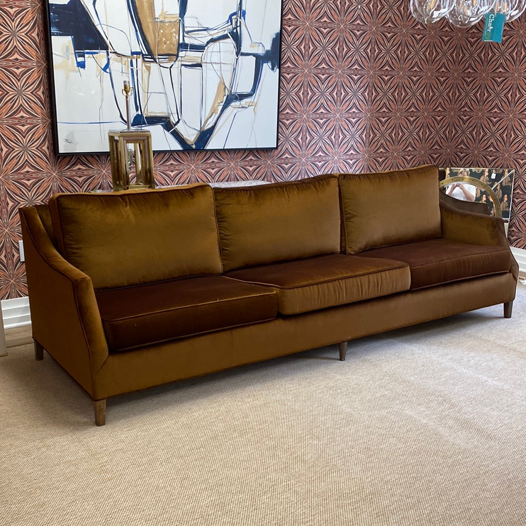 Chocolate Velvet Sofa