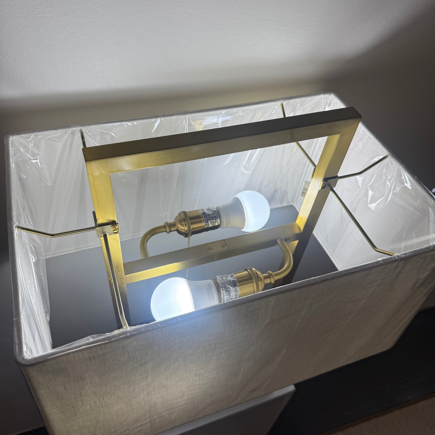 Wildwood "Hayes" Walnut + Brass Table Lamp