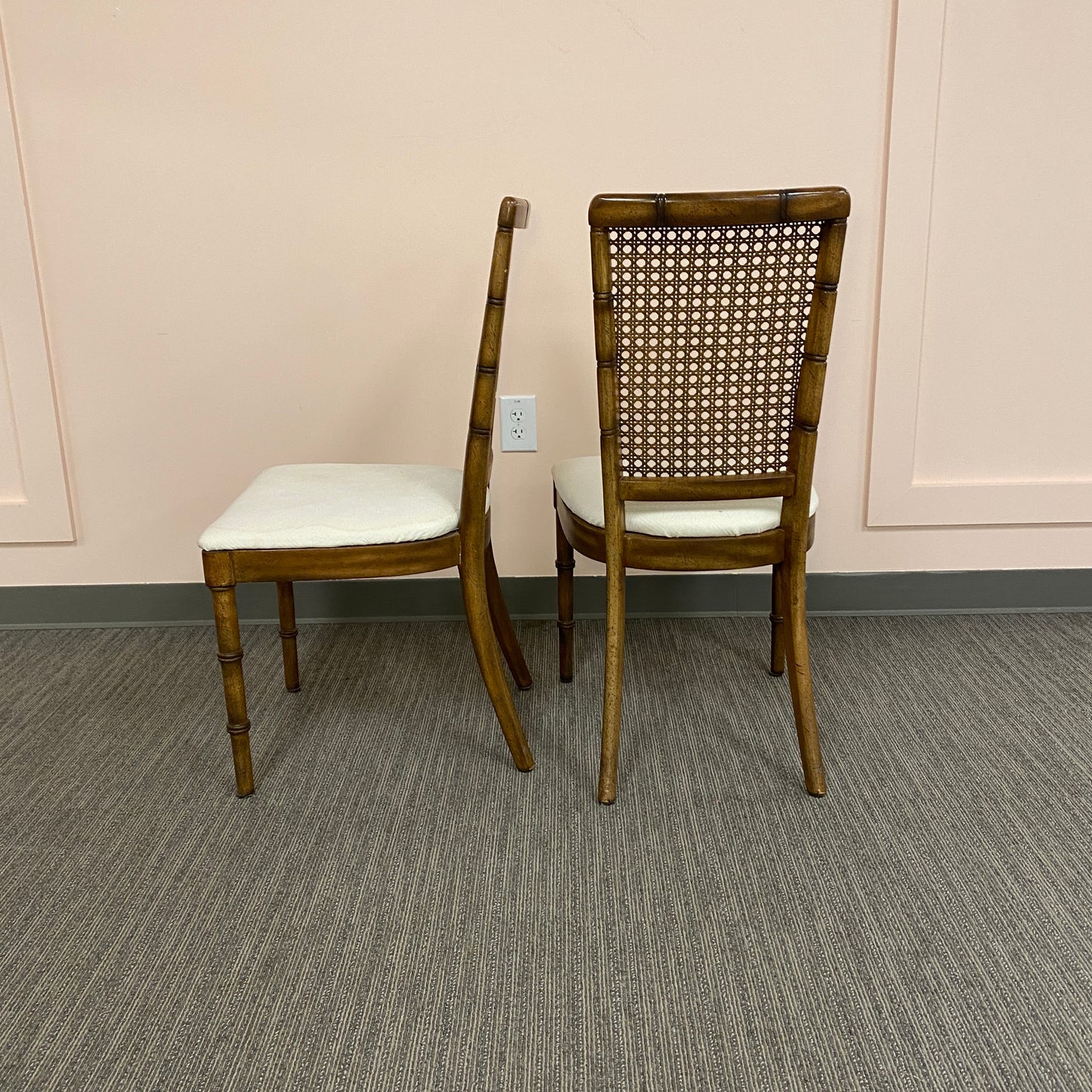 Set of 2 Cane Back Chairs