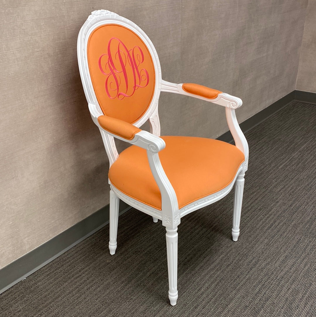 J Wilkinson Customizable Monogrammed Armchairs, Pair