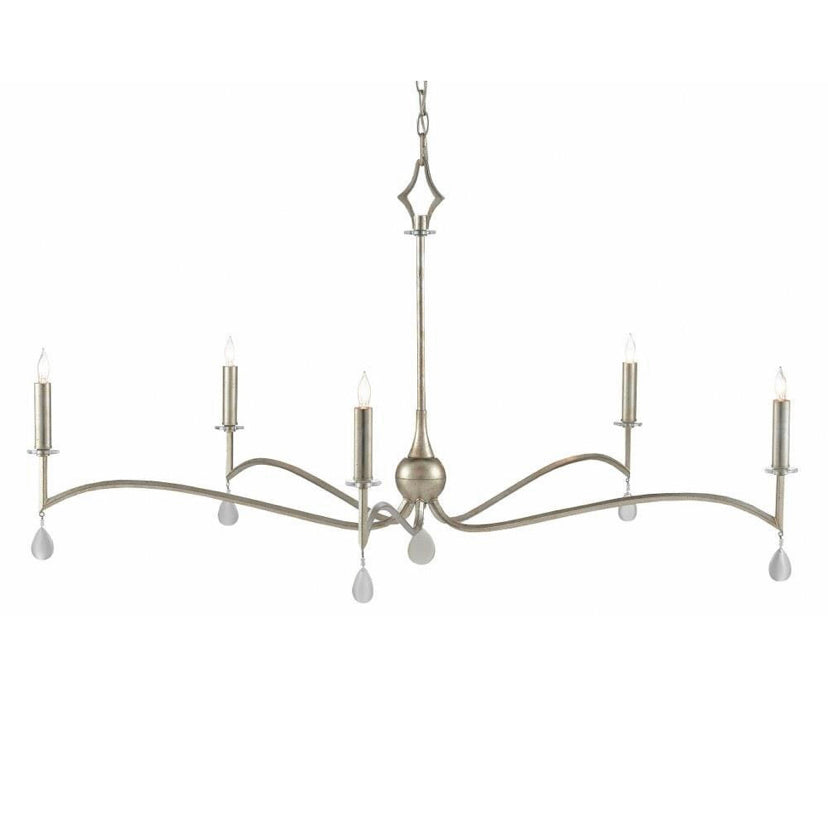 Currey & Company Serilana Silver 5-arm Chandelier