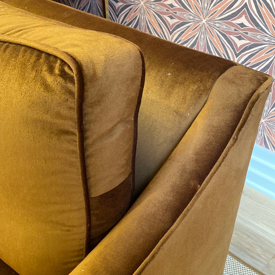 Chocolate Velvet Sofa