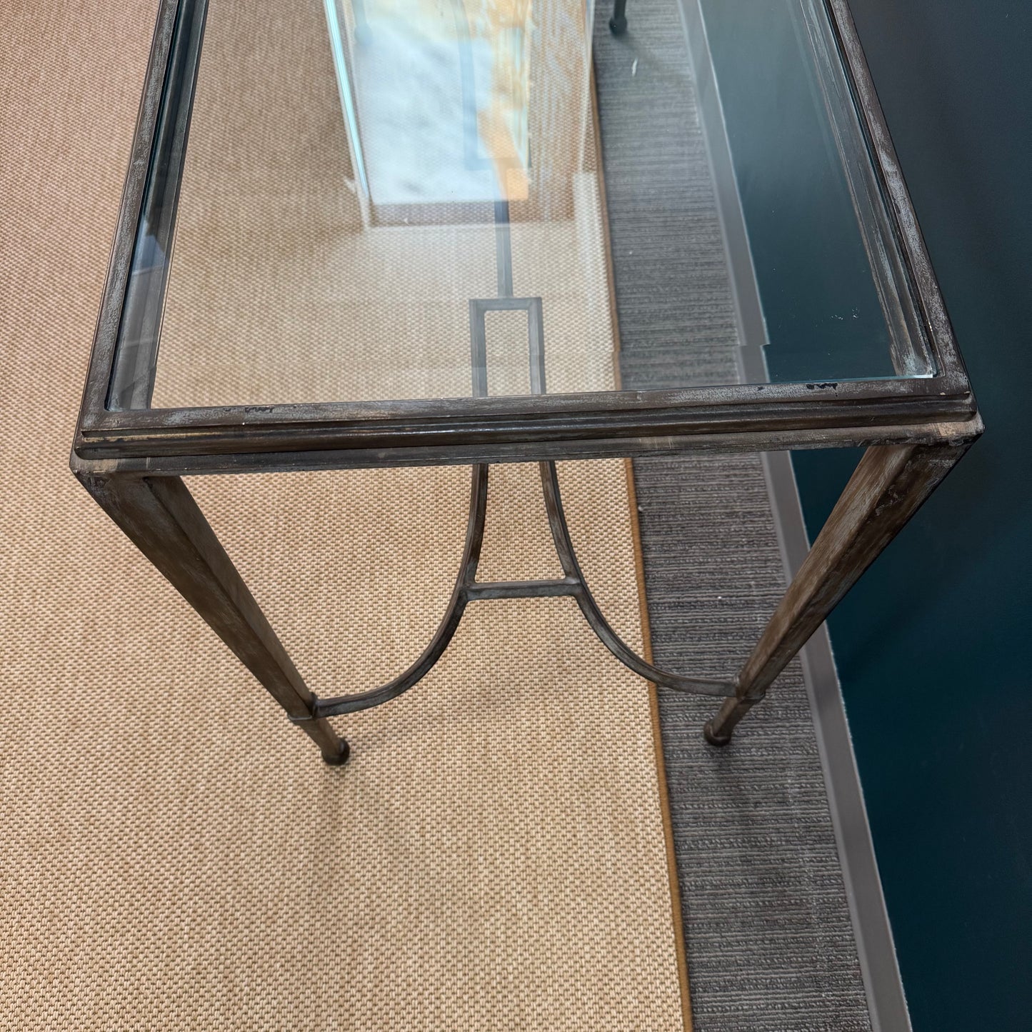 Iron + Glass Console Table