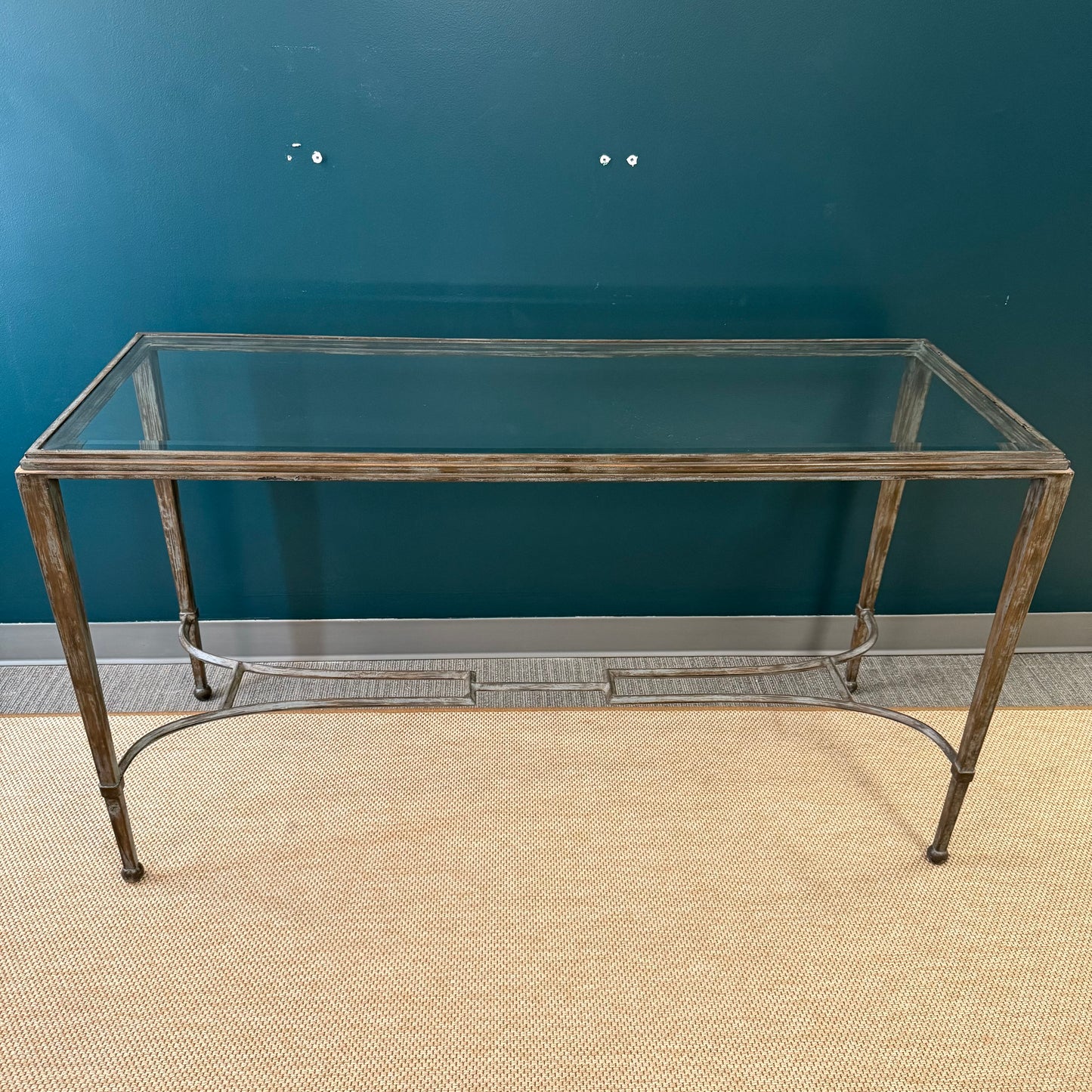 Iron + Glass Console Table