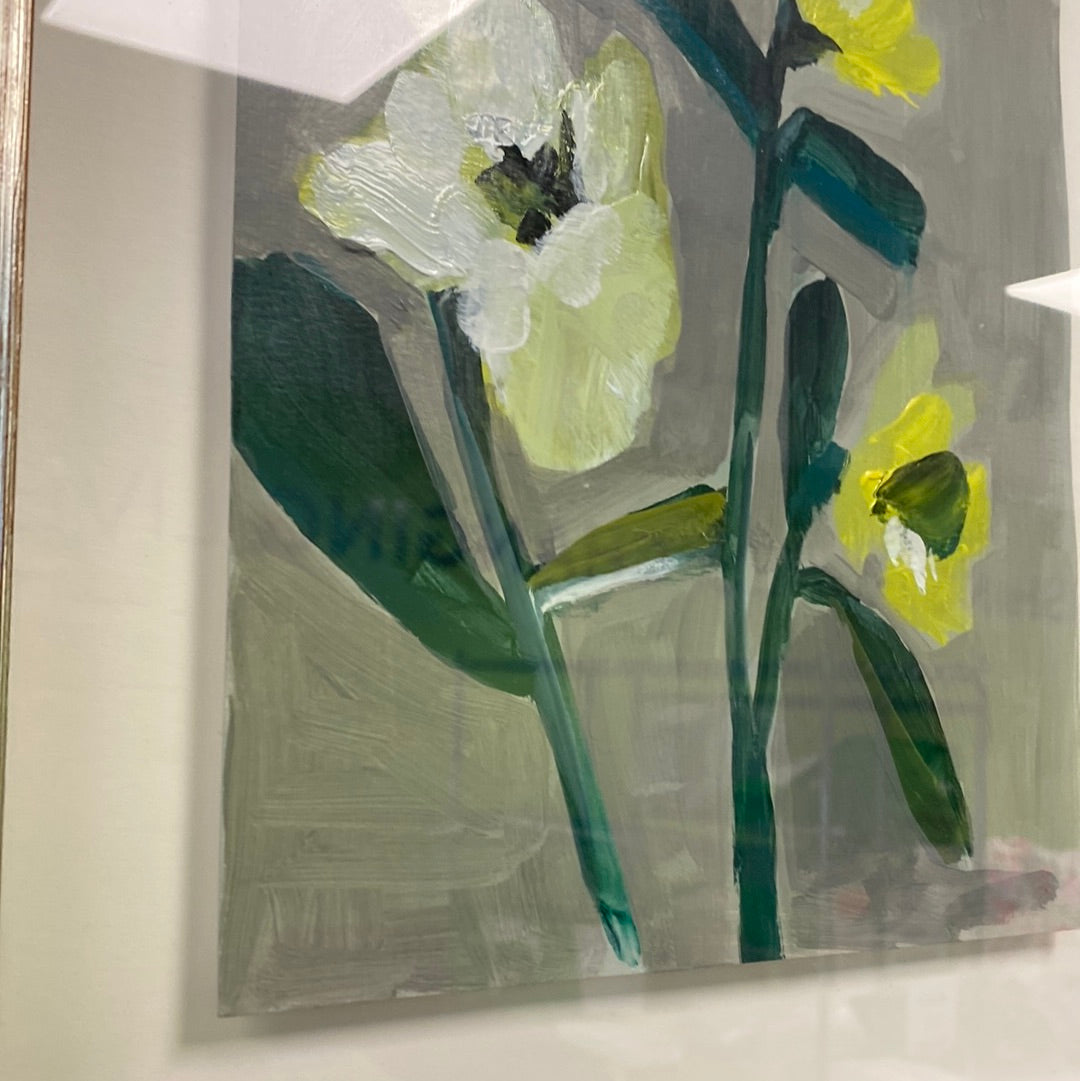 Original Art "Yellow Tulip" Painting by Charlotte Faust