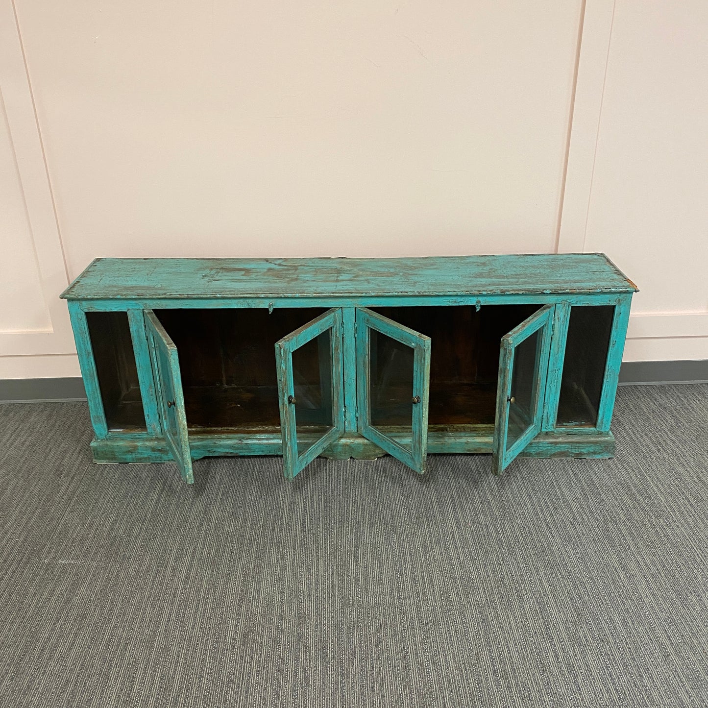 Vintage Distressed Wood Cabinet