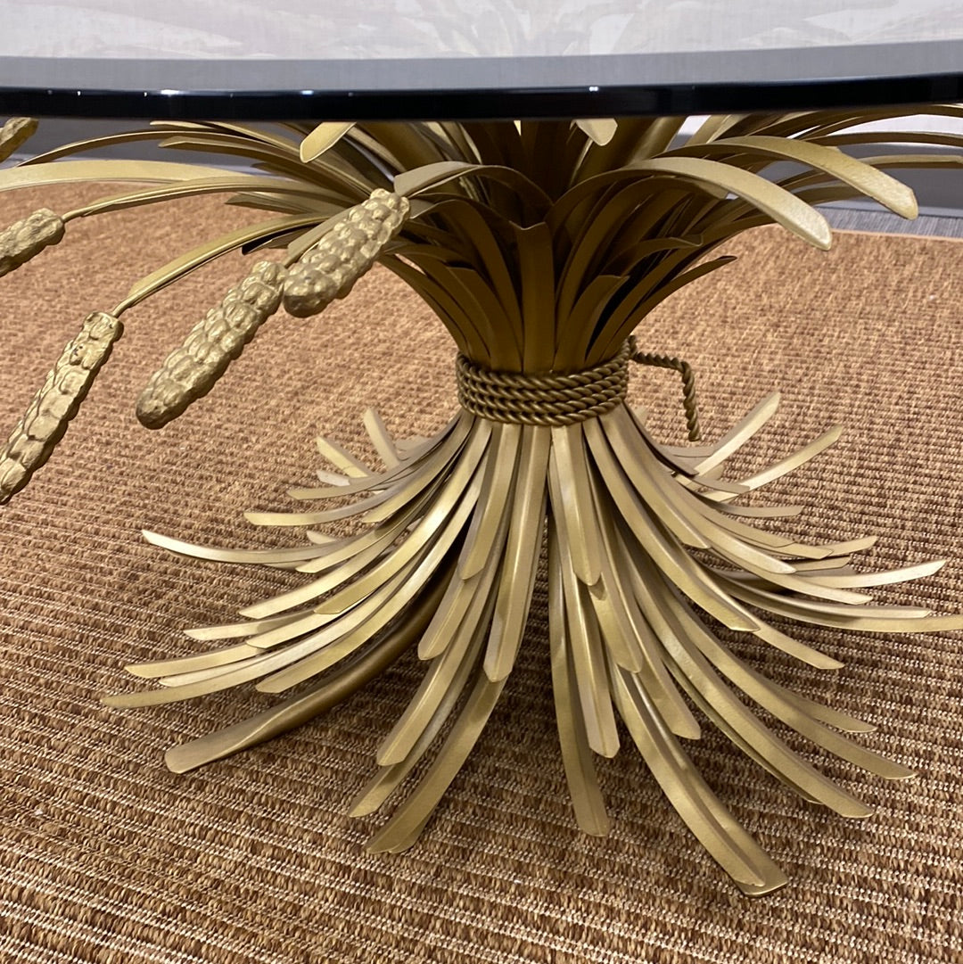 Eichholtz Bonheur Gold Sheaf of Wheat Coffee Table MSRP3855