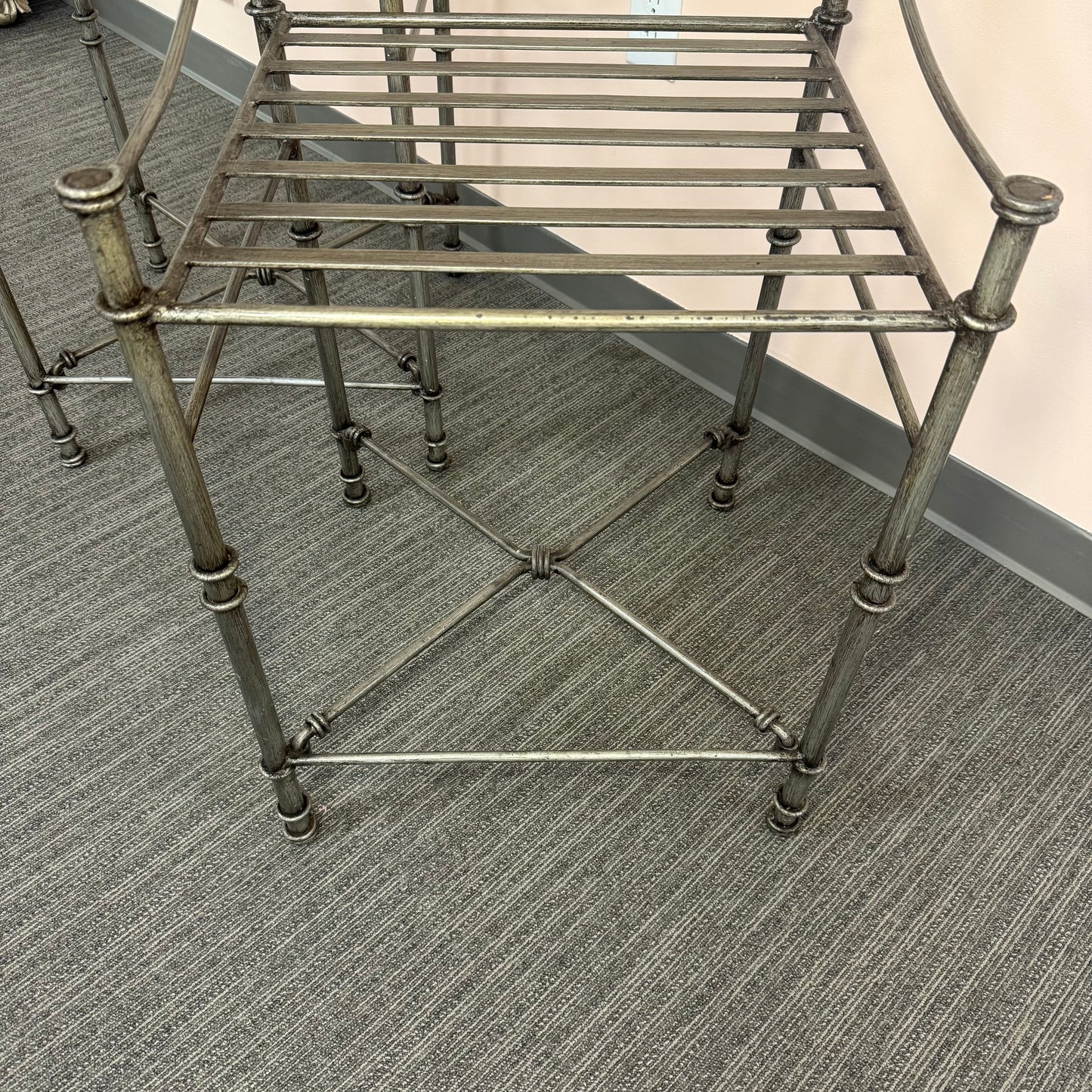 Pair of Metal Counter Stools