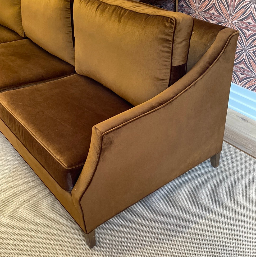Chocolate Velvet Sofa