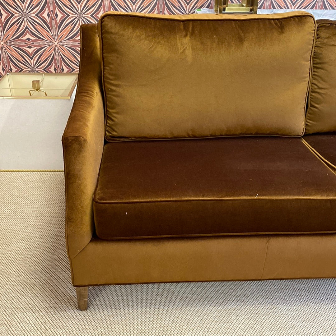 Chocolate Velvet Sofa
