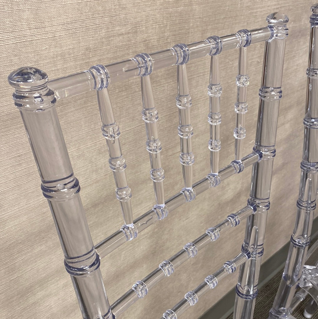 Lucite Bamboo Chevari Chairs (Set/4)