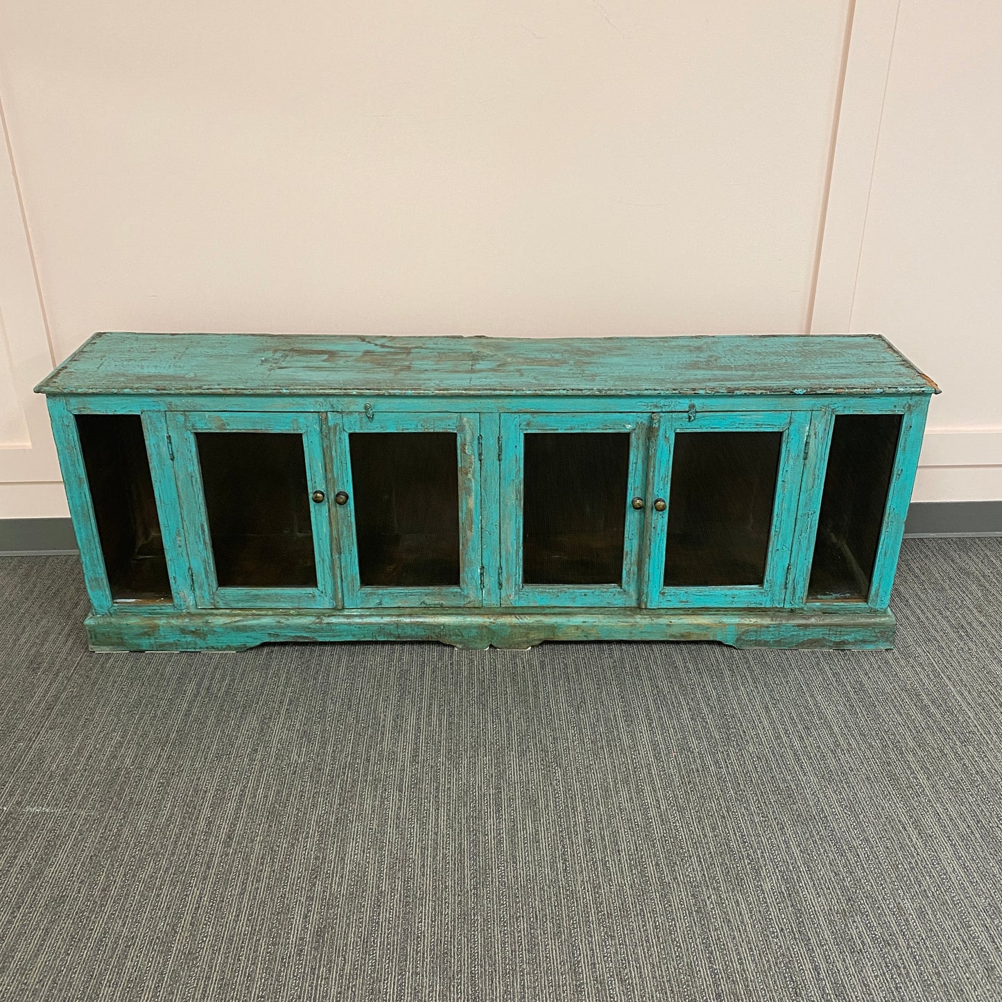Vintage Distressed Wood Cabinet