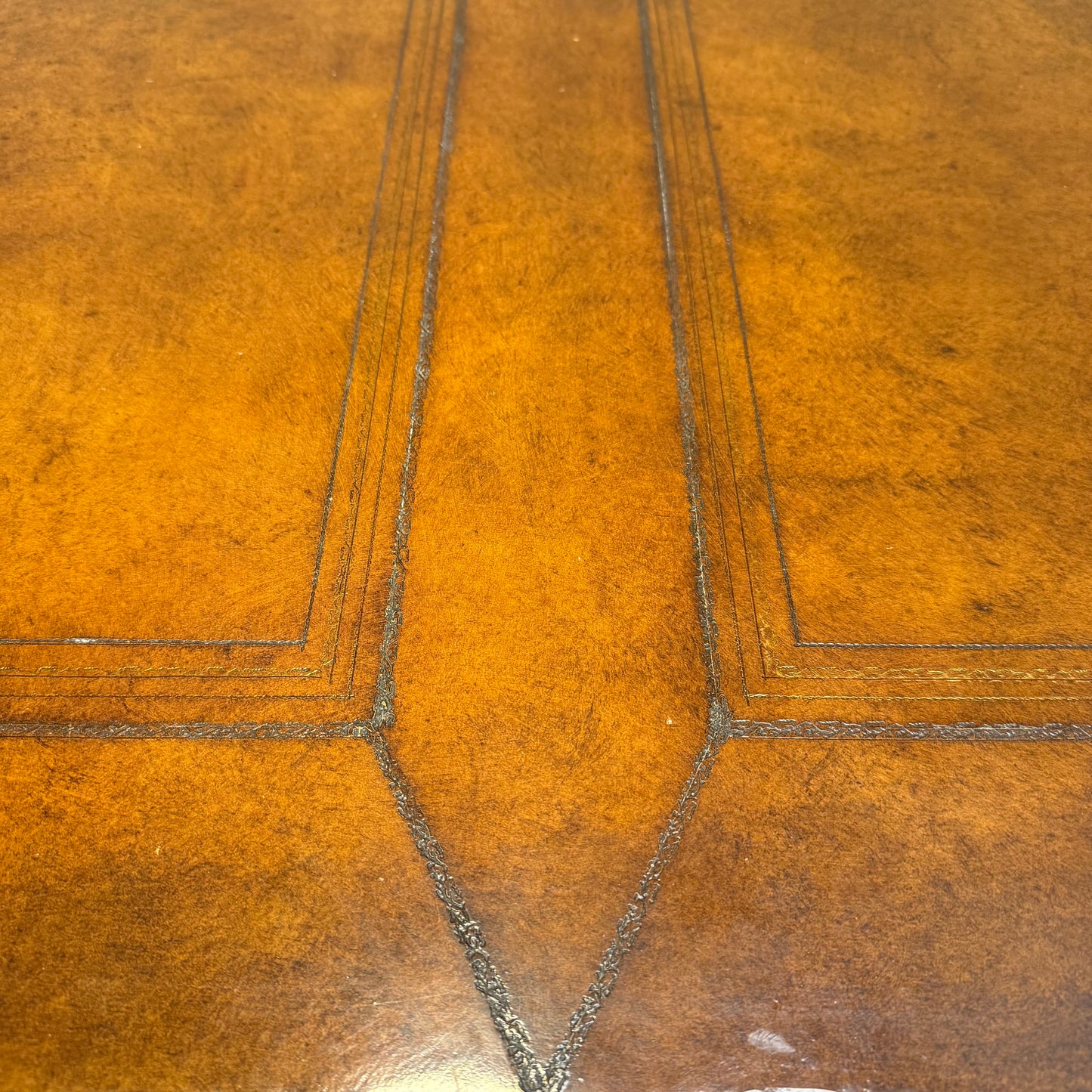 Vintage Maitland Smith Leather Top Coffee Table
