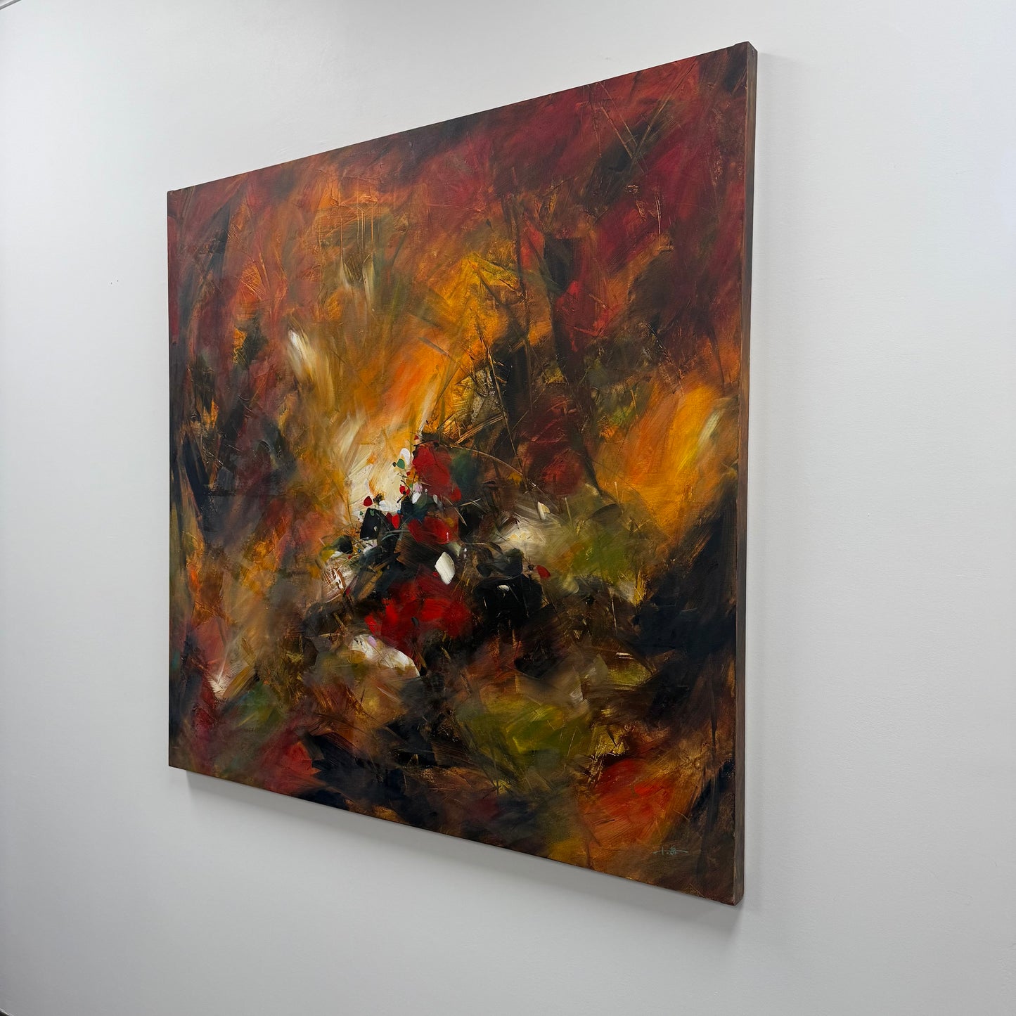 Original Abstract Mixed Media by Alan Lin