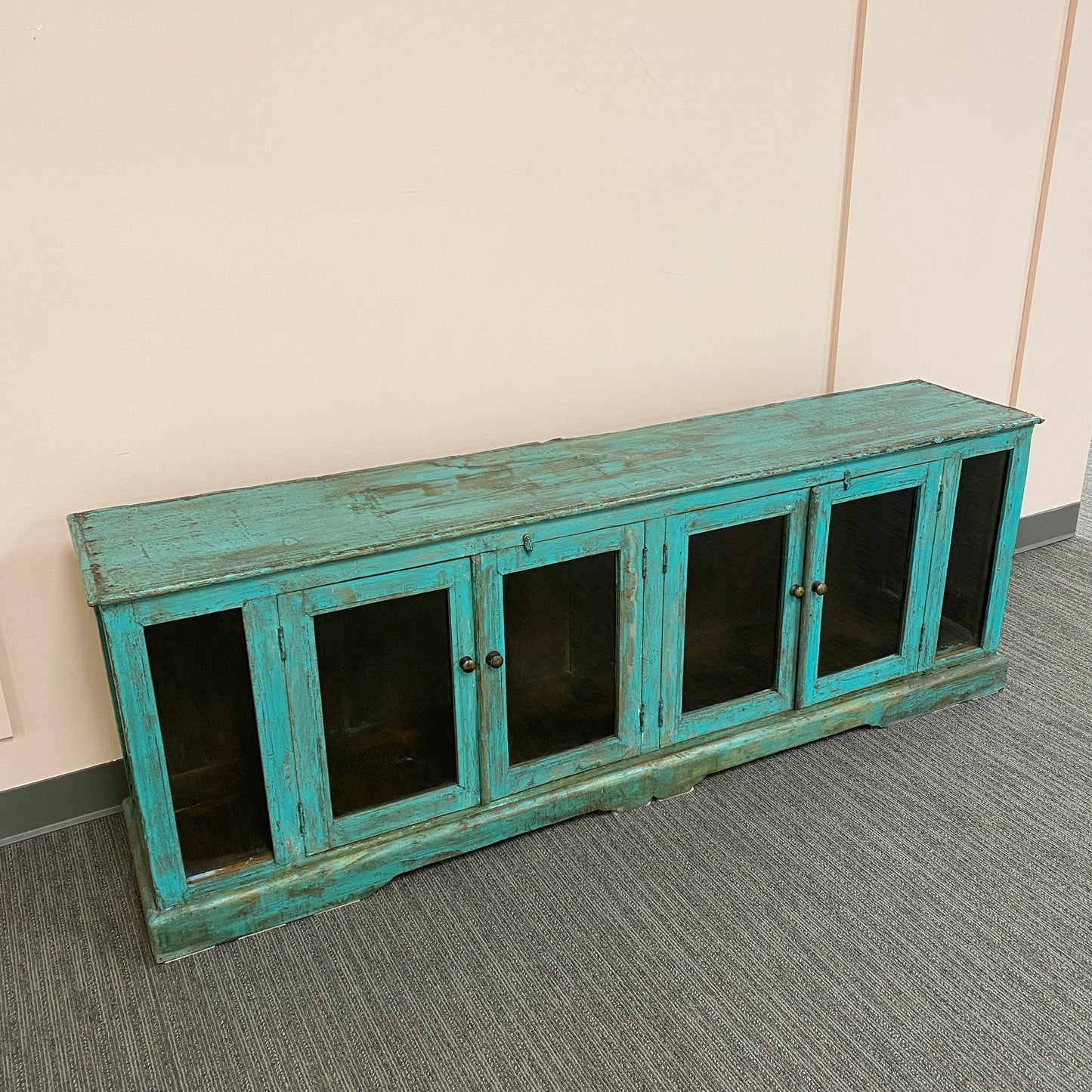 Vintage Distressed Wood Cabinet