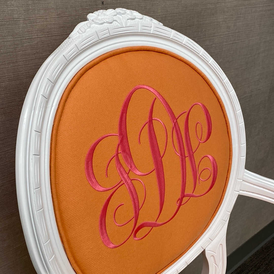 J Wilkinson Customizable Monogrammed Armchairs, Pair