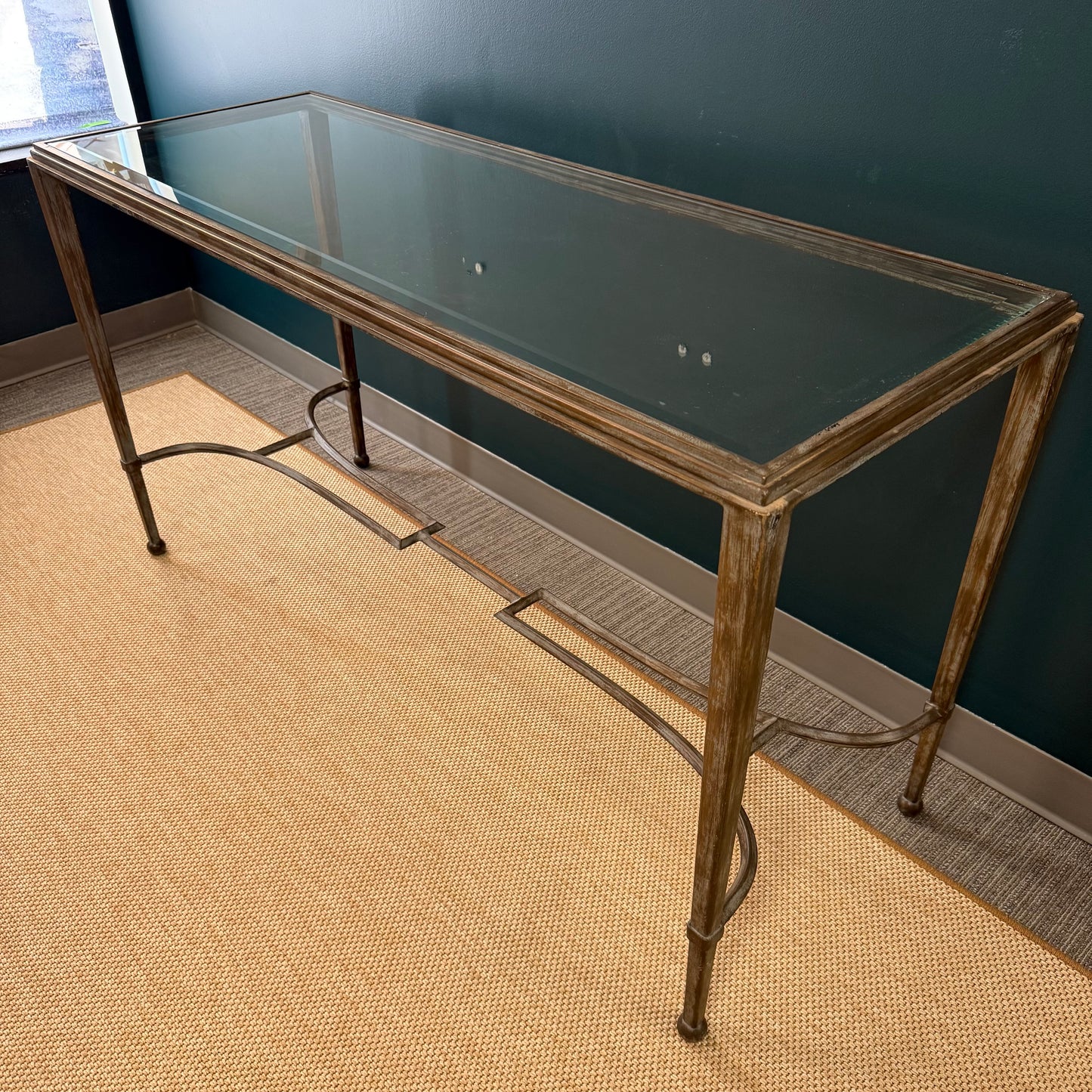Iron + Glass Console Table