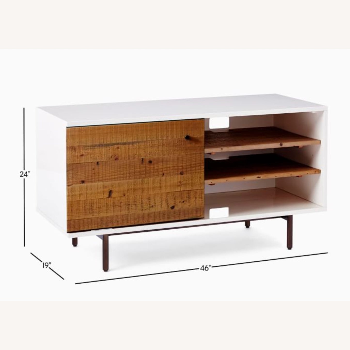 West Elm Wood + Lacquer Media Console