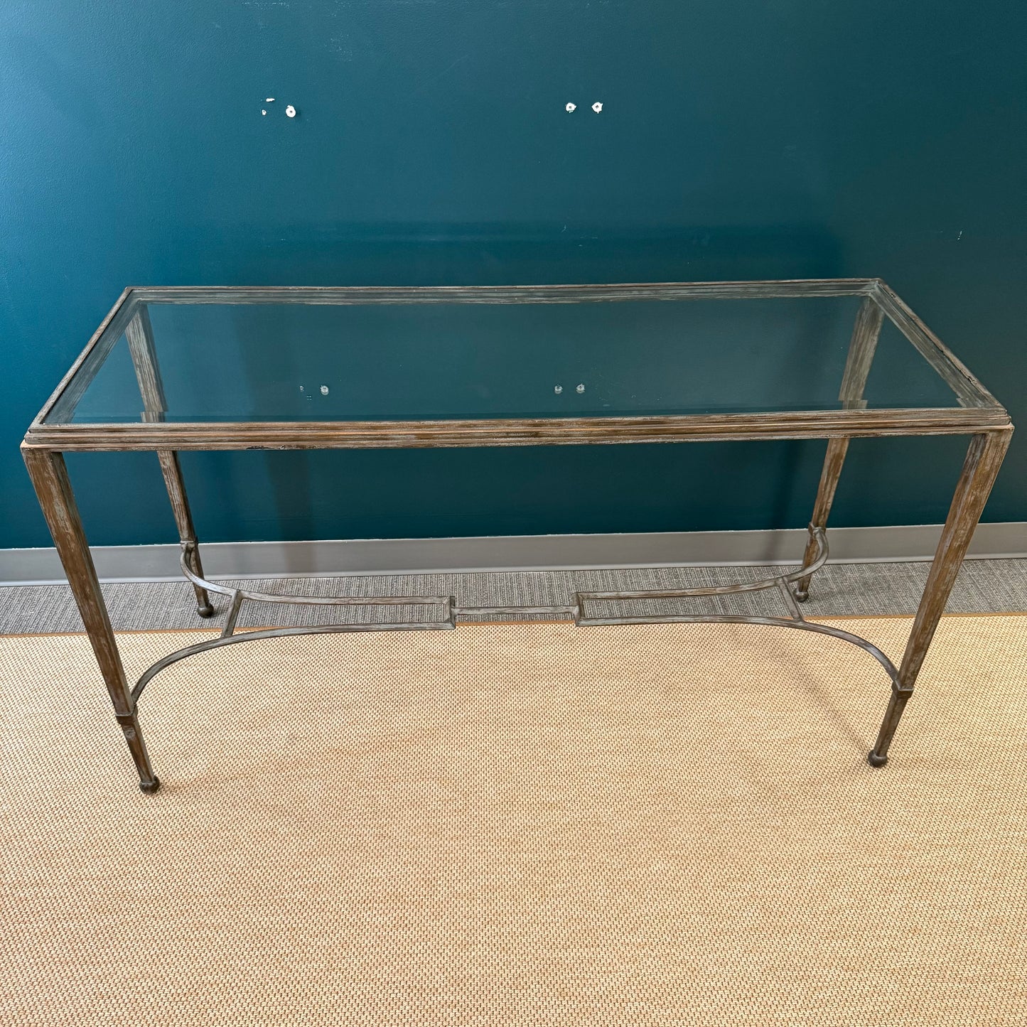 Iron + Glass Console Table