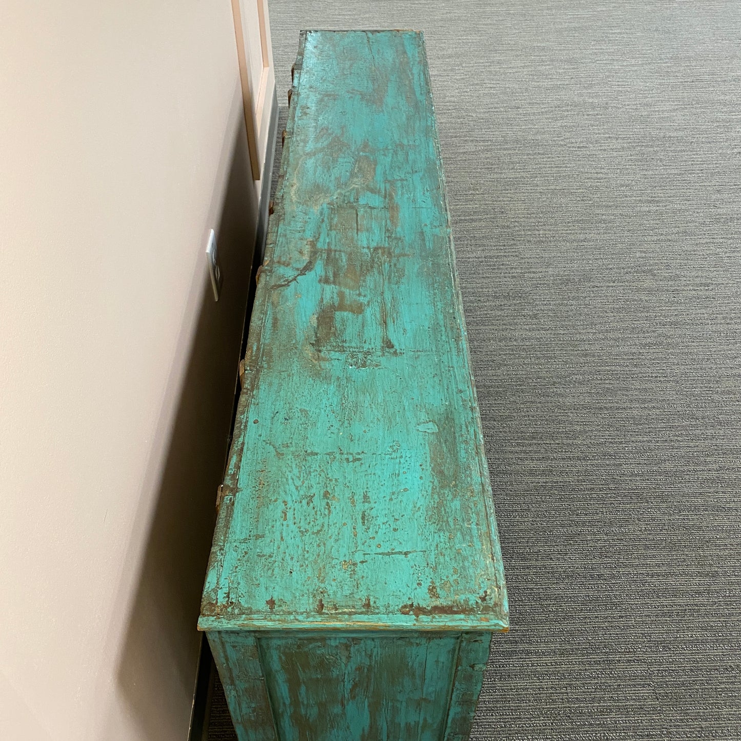 Vintage Distressed Wood Cabinet