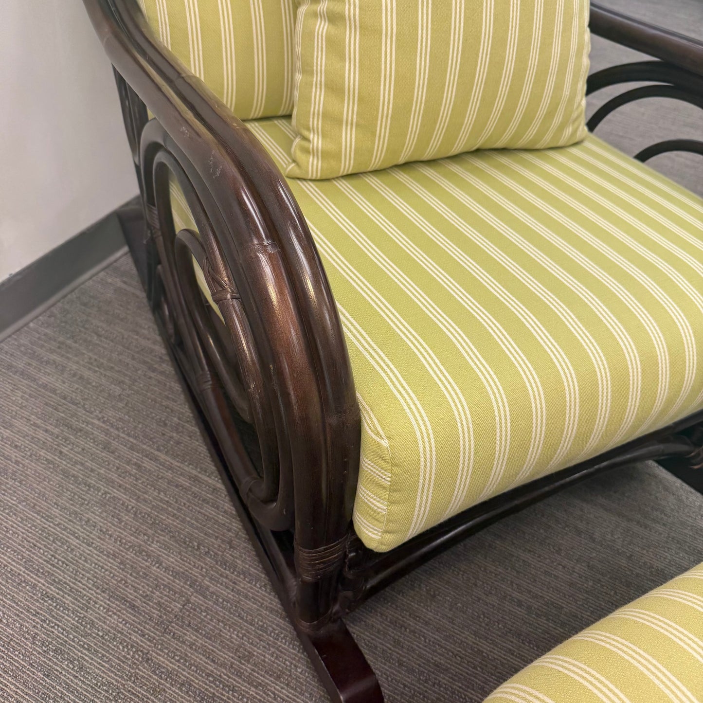 Braxton Culler Edgewater Rattan Rocker & Ottoman Set