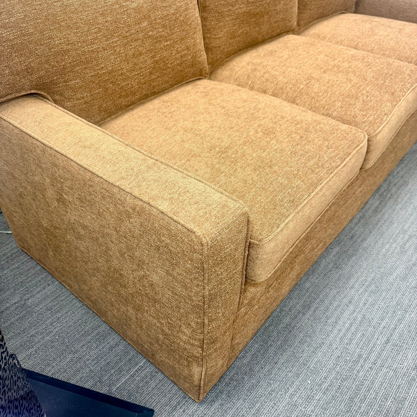 Custom Swavelle Cognac Sofa