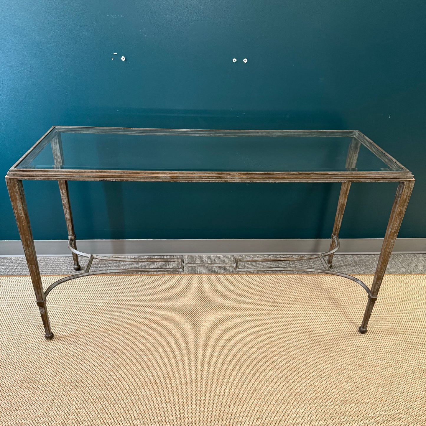 Iron + Glass Console Table