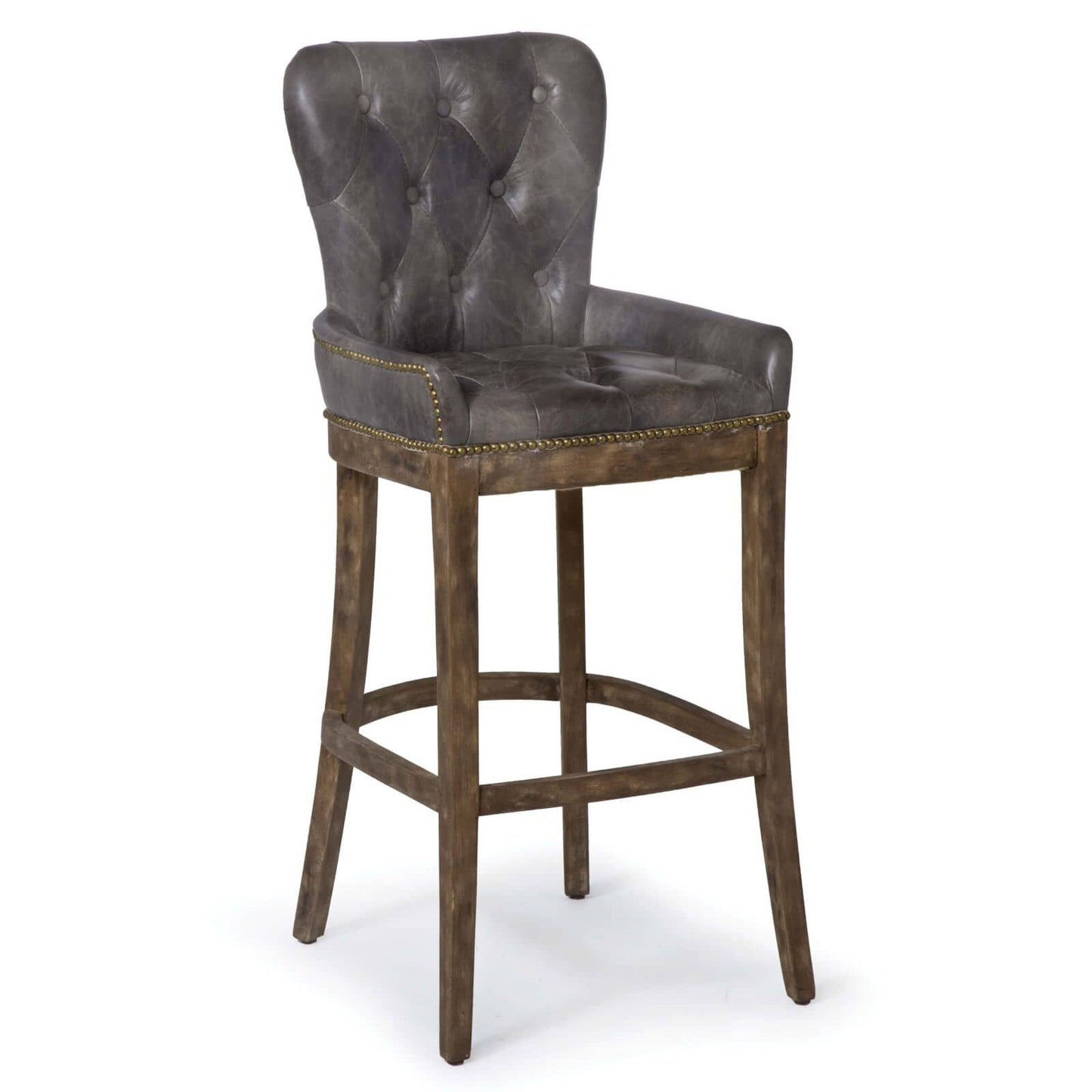 Regina Andrew "Tavern" Tufted Leather Barstools