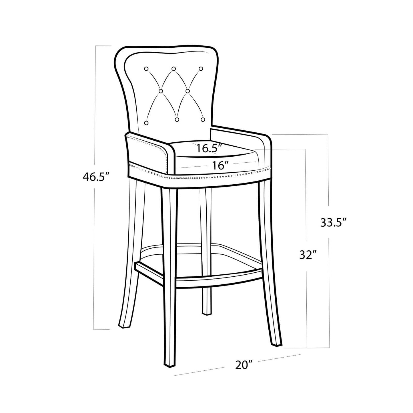 Regina Andrew "Tavern" Tufted Leather Barstools