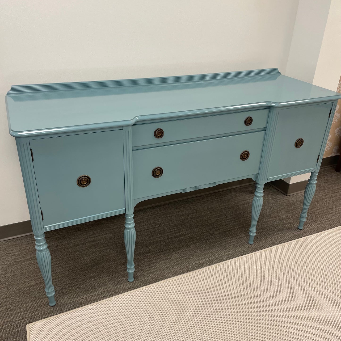 Teal Lacquered Buffet