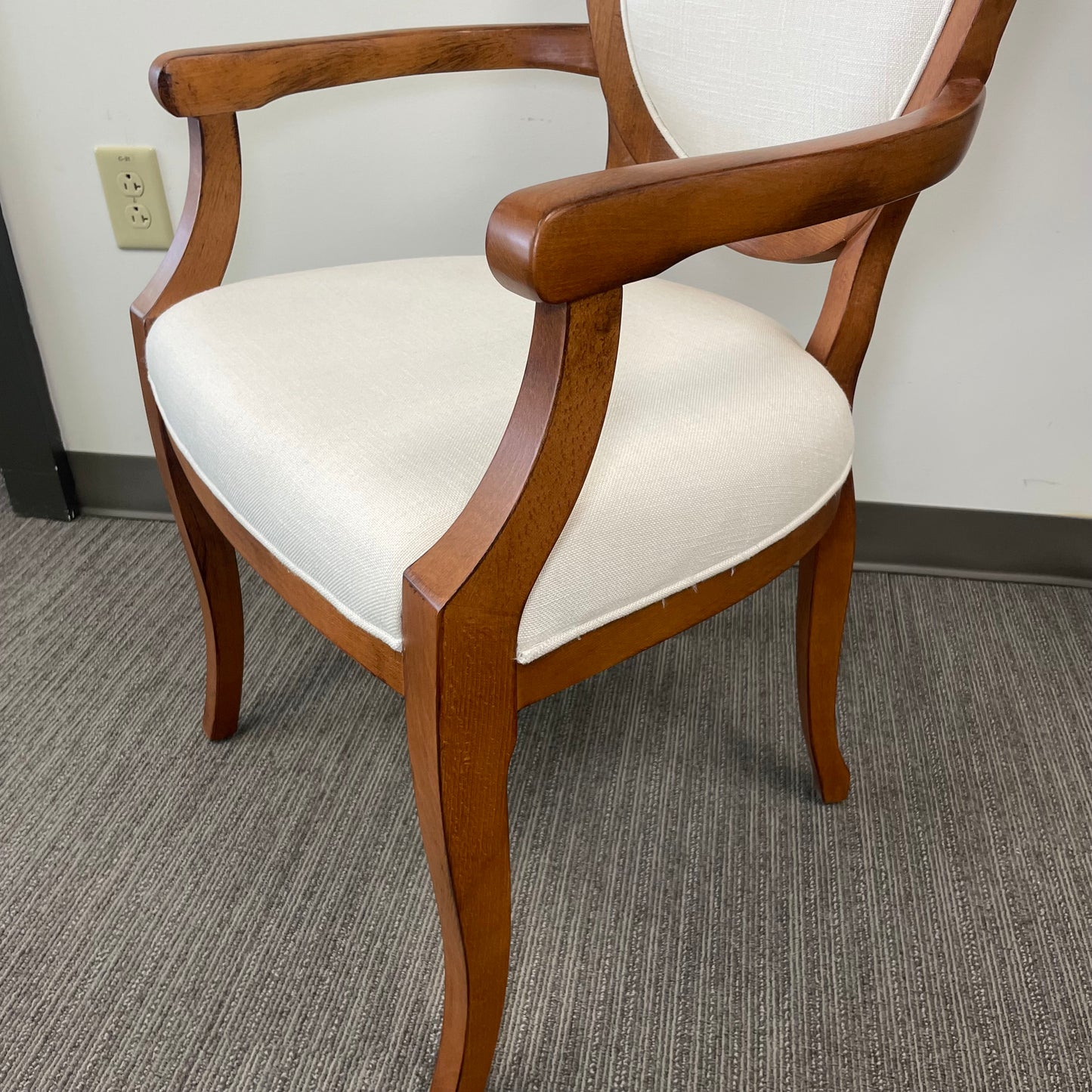 Cream Linen Armchair