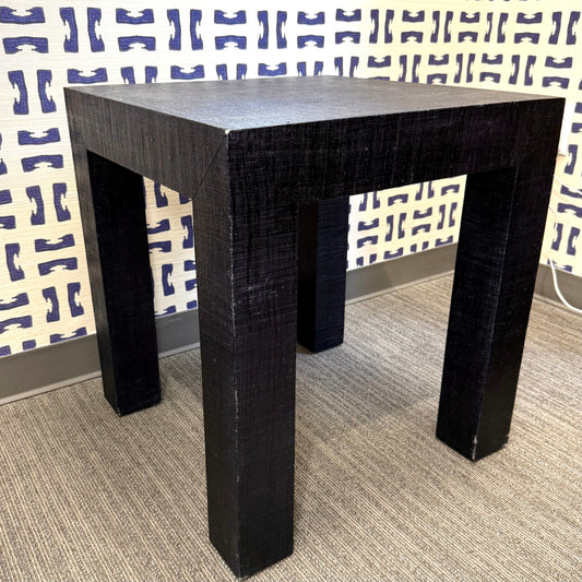 Parsons Grasscloth Side Table