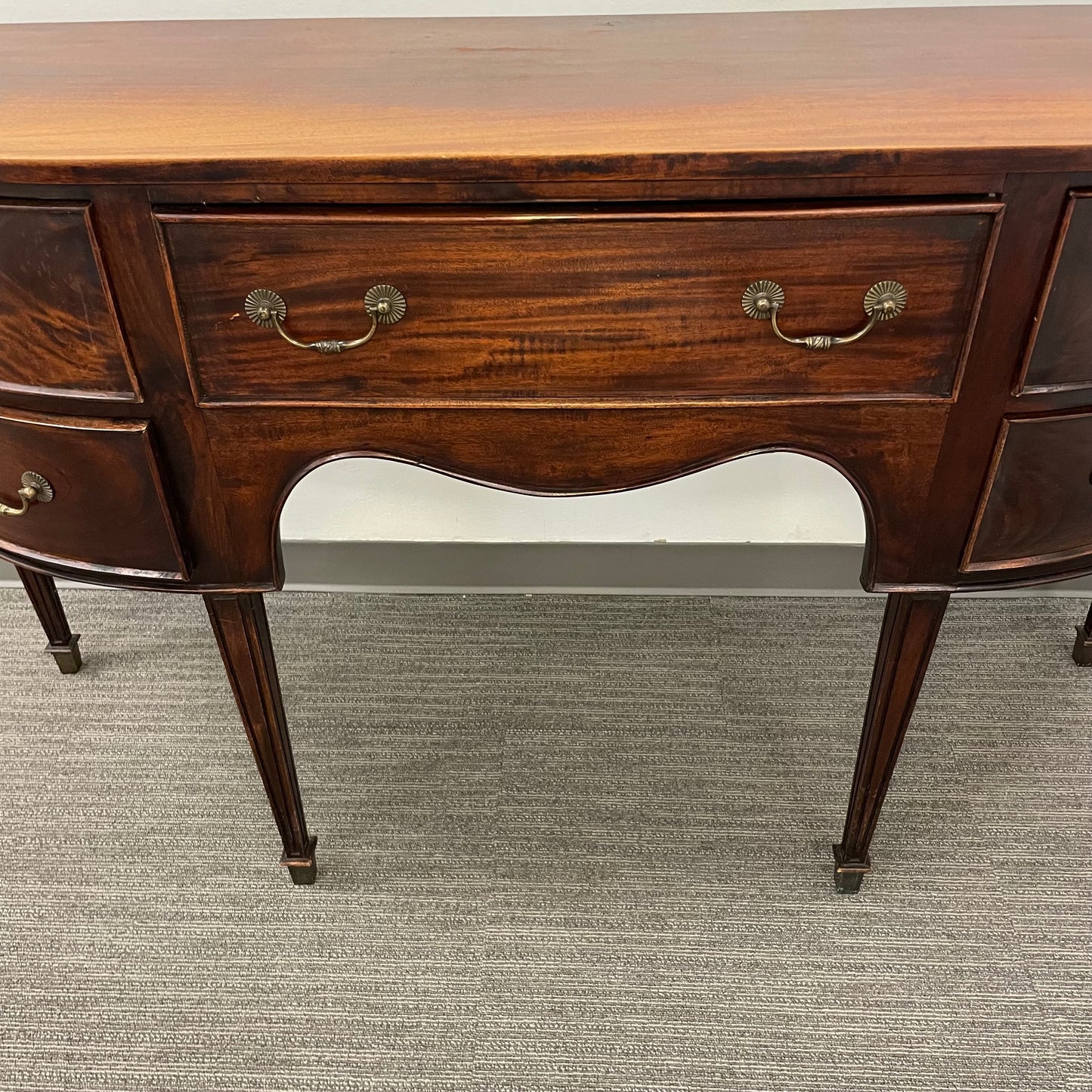 Antique Mahogany Bowfront Sideboard