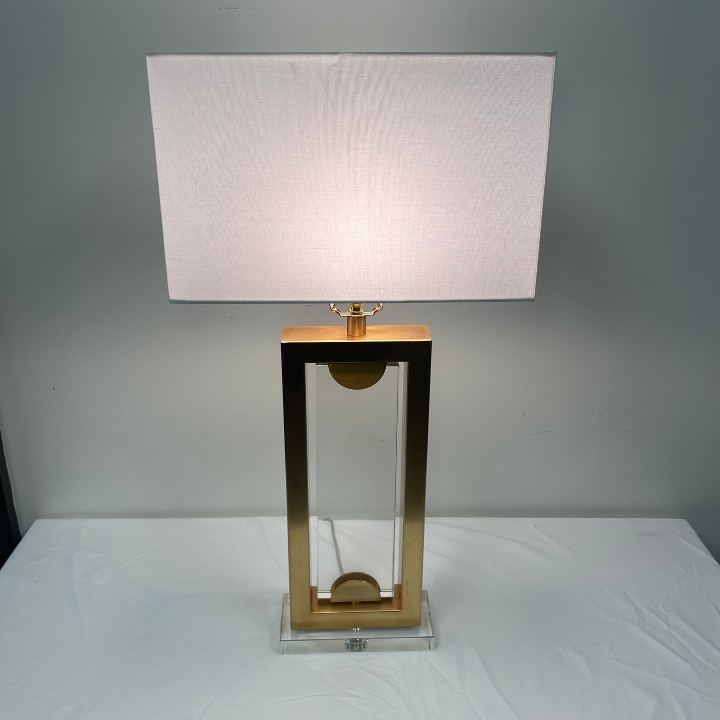 Gold + Acrylic Table Lamp by Chelsea House