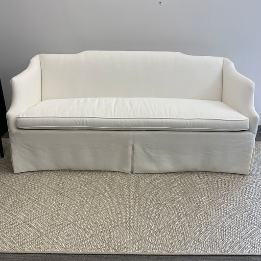 Laurel Skirted Linen Sofa by Hickory Chair