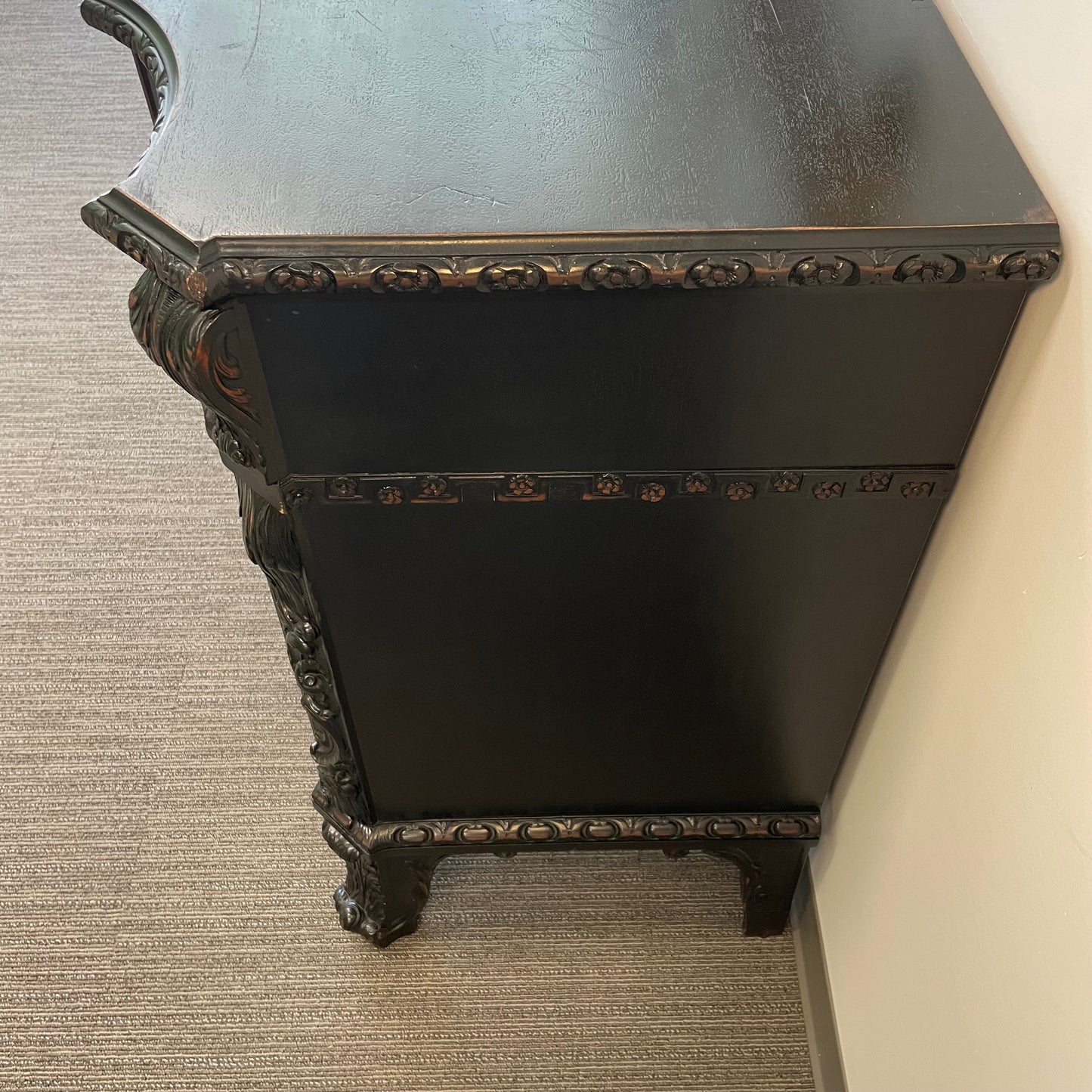 Antique Rubbed Black Buffet