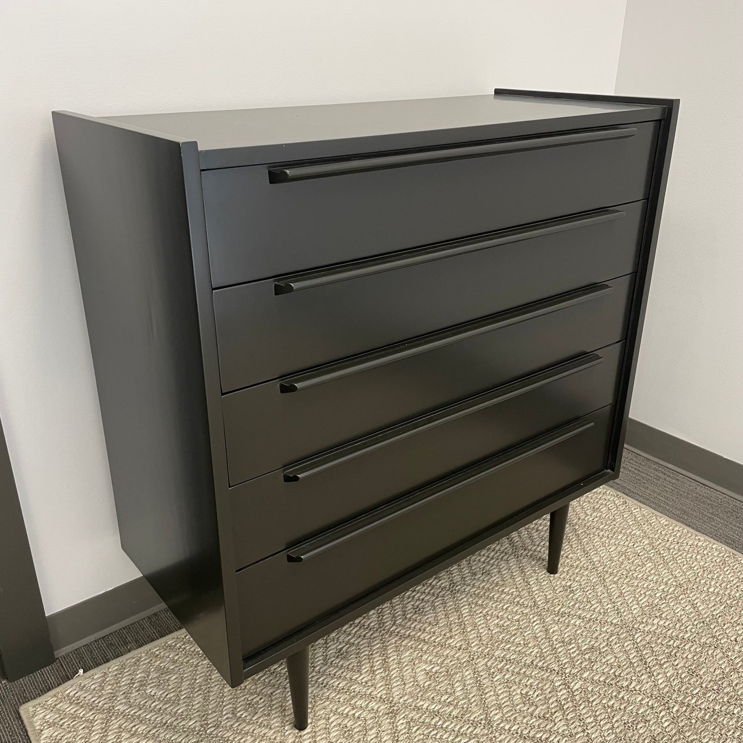 Black Lacquered Midcentury Dresser