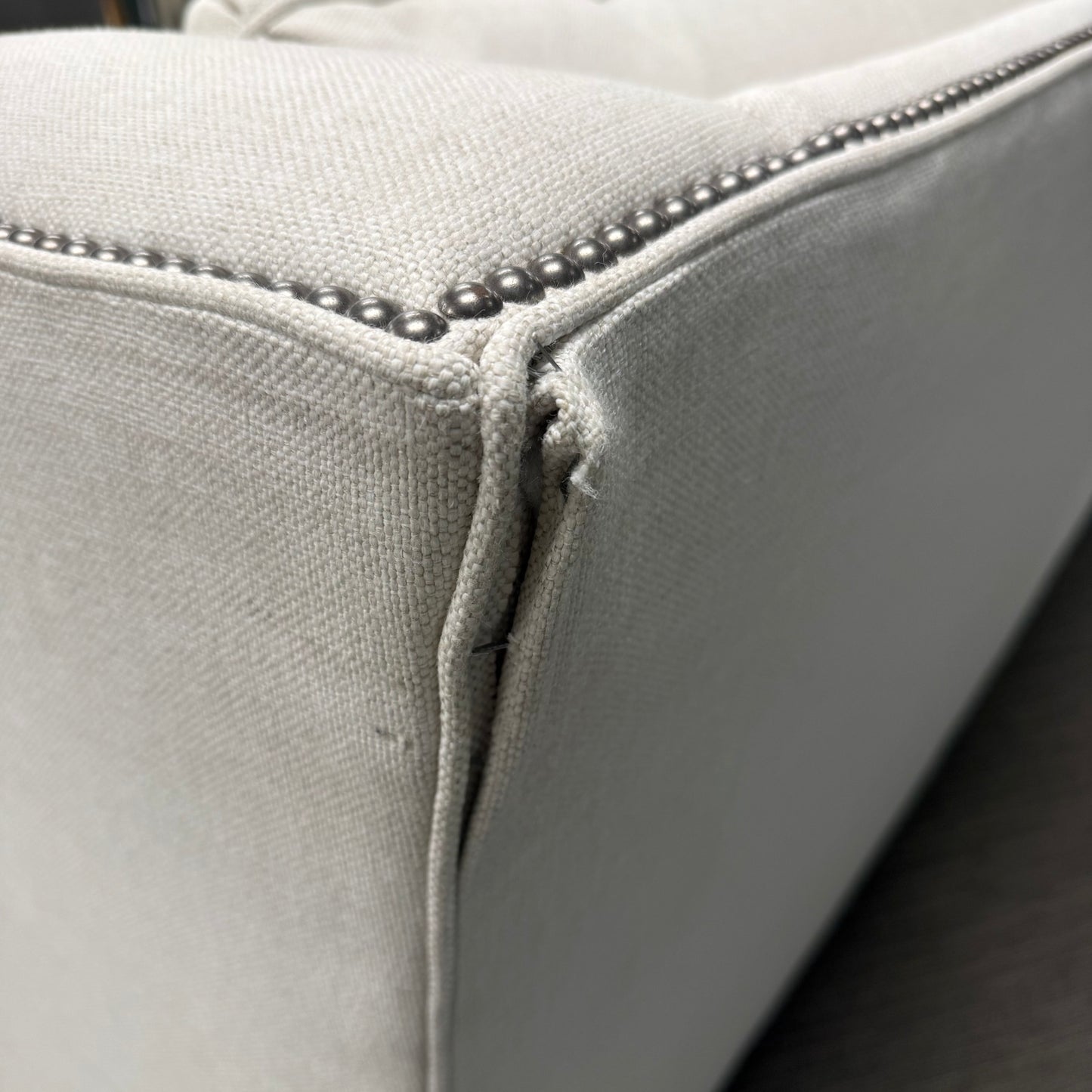 King Hickory Down Sofa with Nail Head Trim