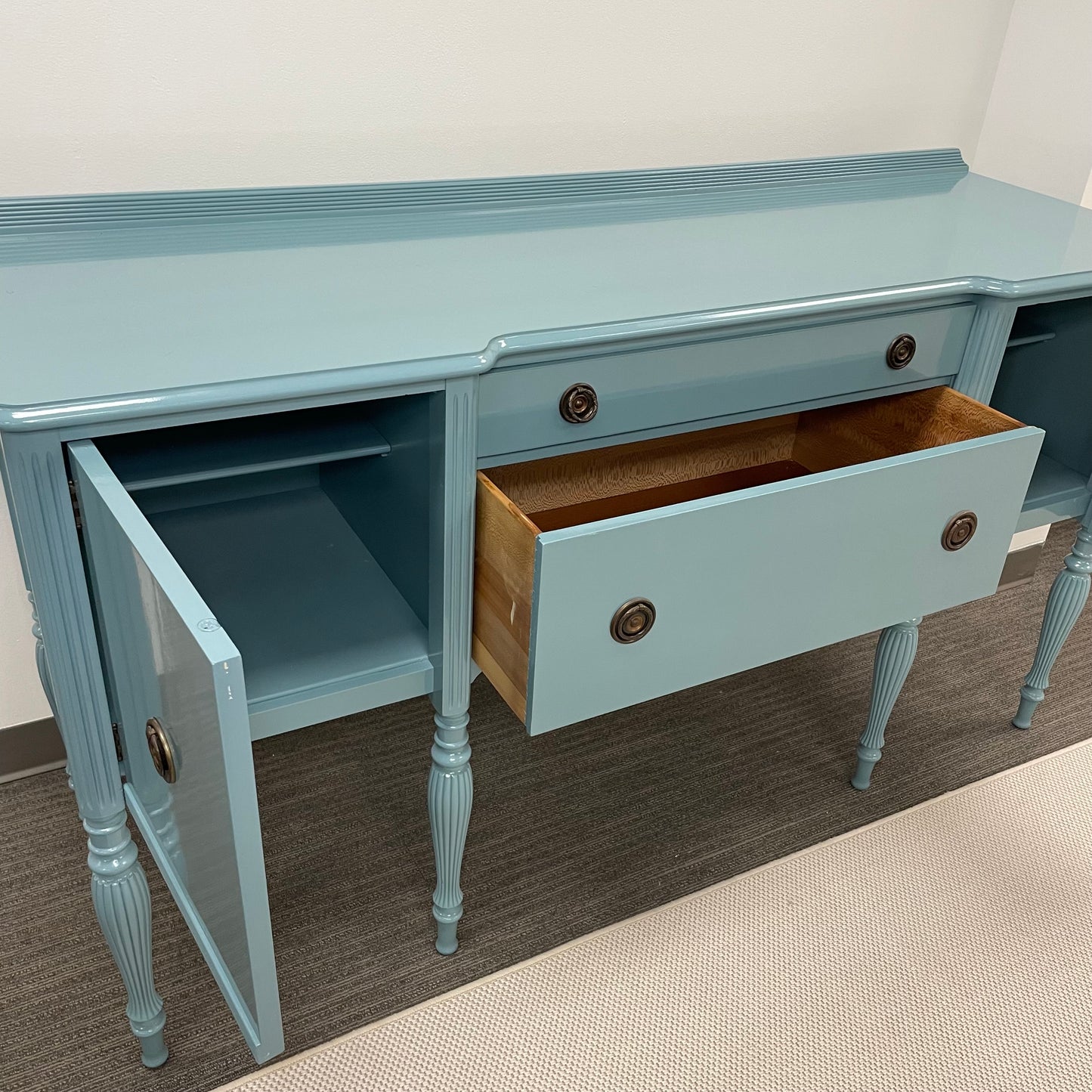 Teal Lacquered Buffet